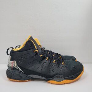 Jordan Melo M10 Mid 2014 Men's Atomic Mango Black Shoes 629876-013 US Size 15